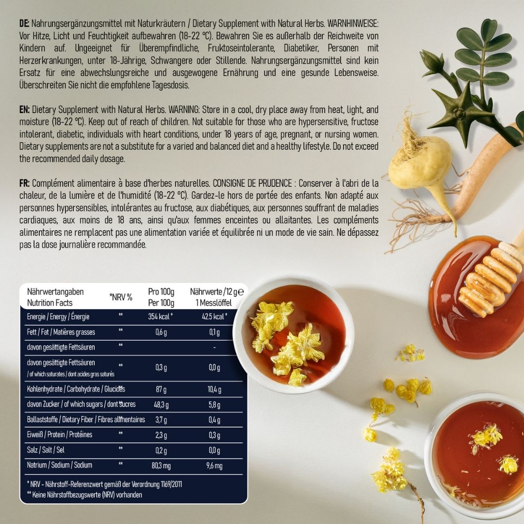 Night Longer Honig Herbal Paste 240g, Extra Stark für aktive Männer Sofortwirkung, Maca, Ginseng & Tribulus Terrestris Gel