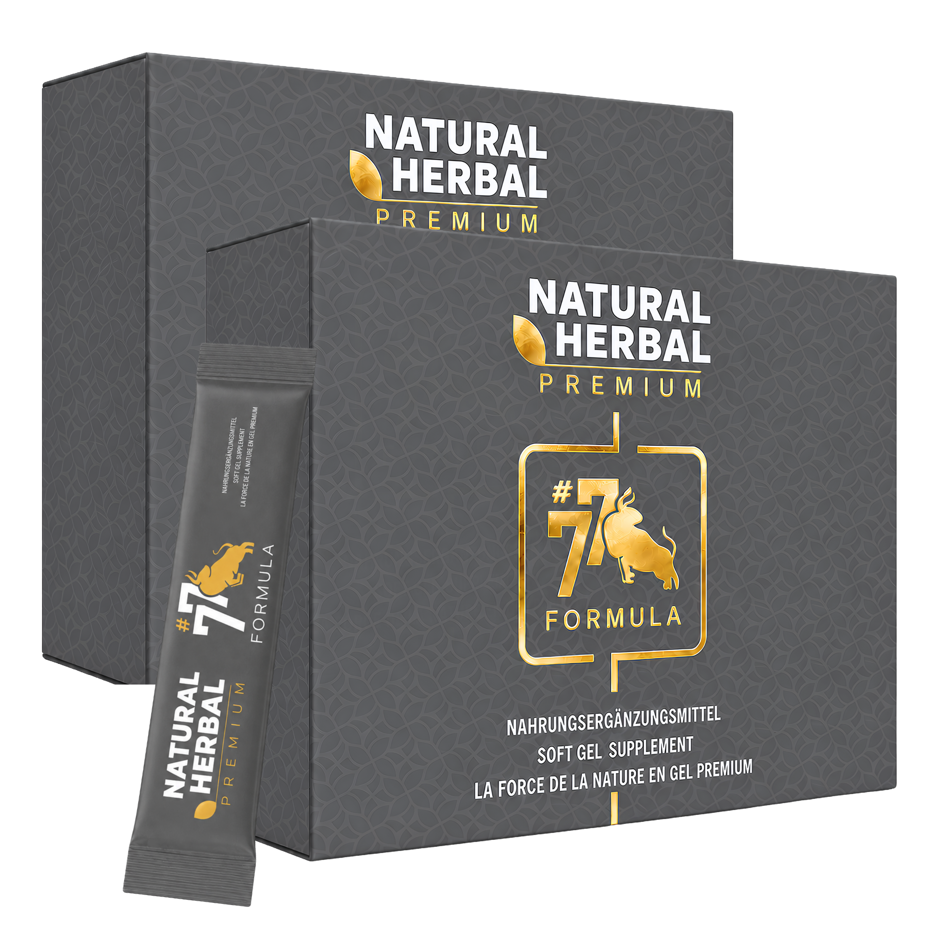 Natural Herbal 77 Formula Premium Gel Supplement Sticks 2er-Pack