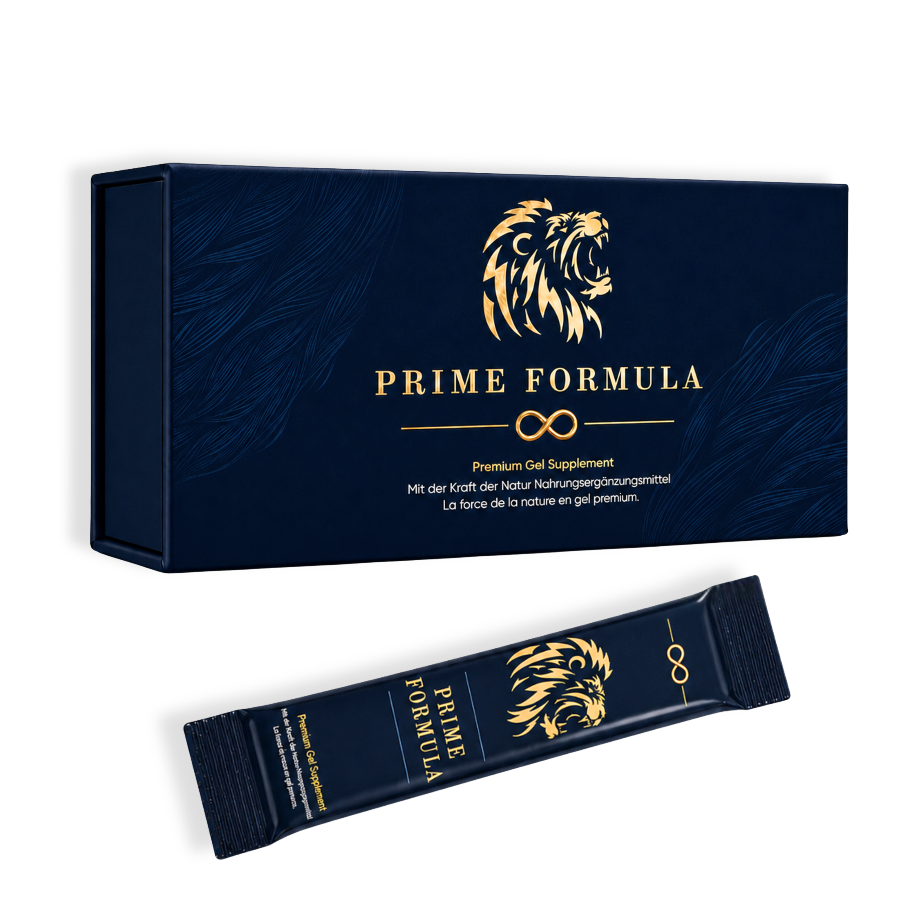 Prime Formula Premium Gel Supplement Sticks mit Box und Einzelstick